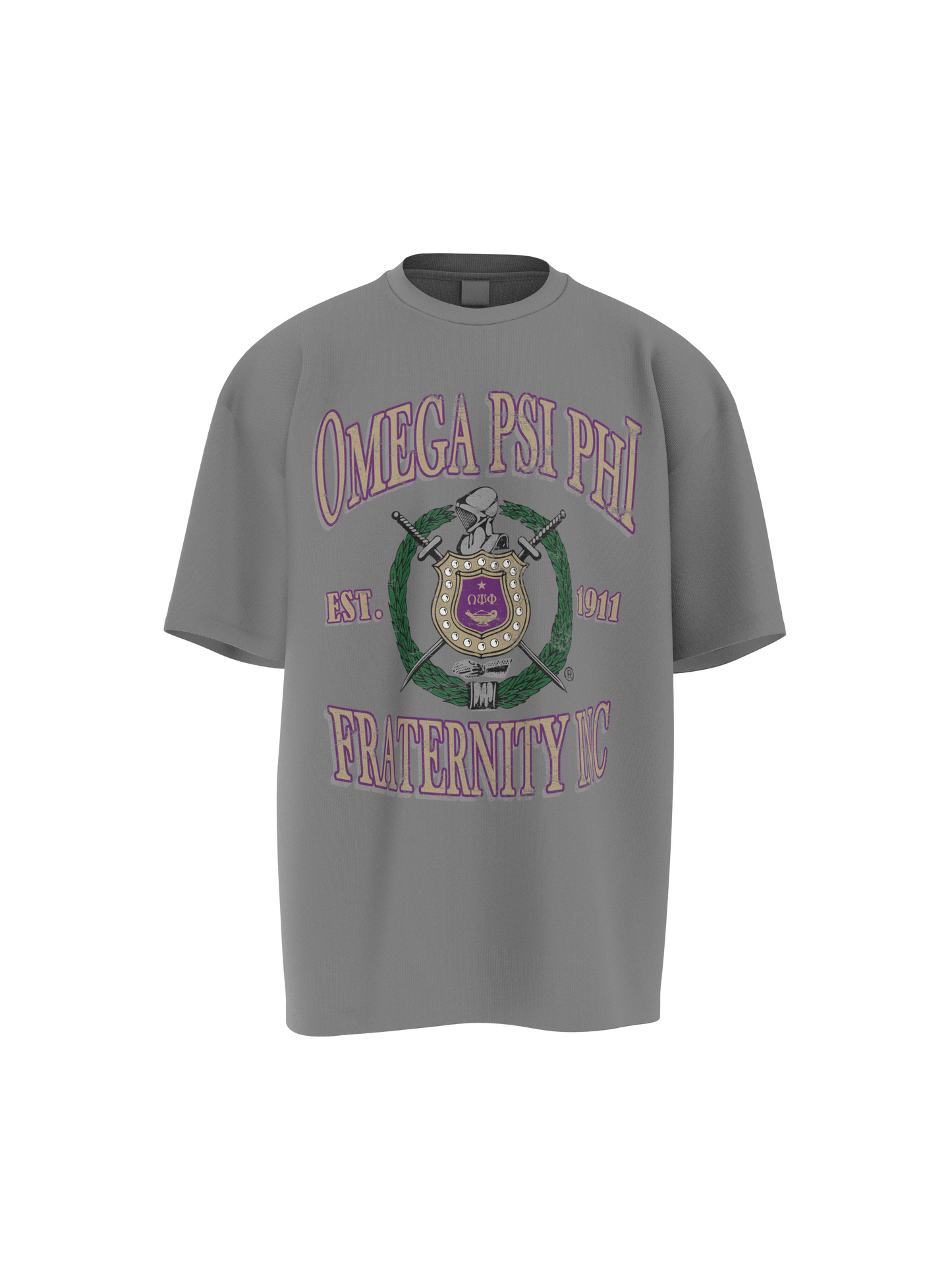 Vintage Omega Psi Phi Oversized T-Shirt