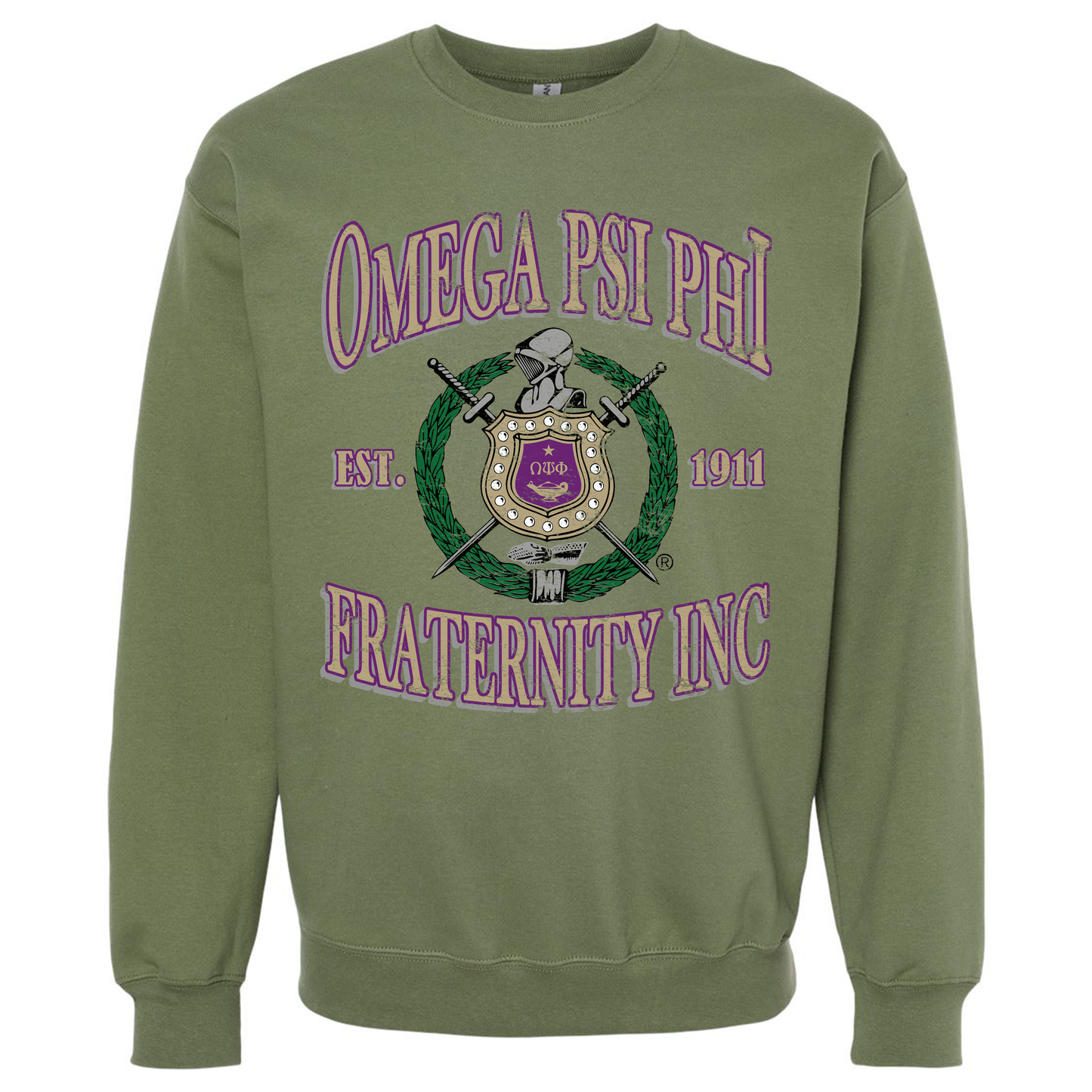 Omega Psi Phi Vintage Shield Sweatshirt