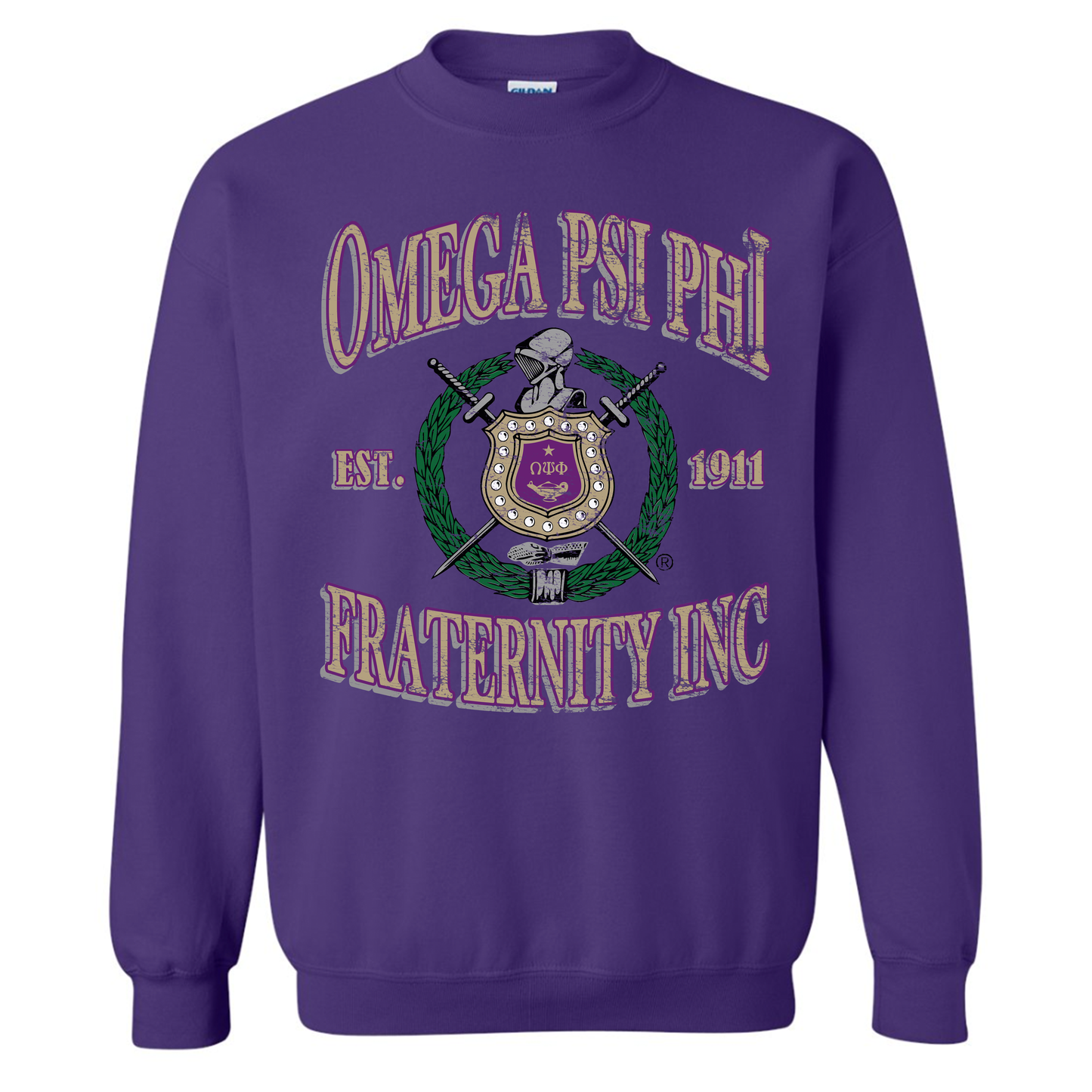 Omega Psi Phi Vintage Shield Sweatshirt