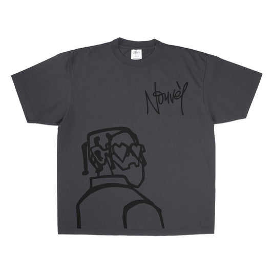 A refined take on a signature look. Printed on a high-quality black, acid-wash, or dark gray garment-dye tee.
