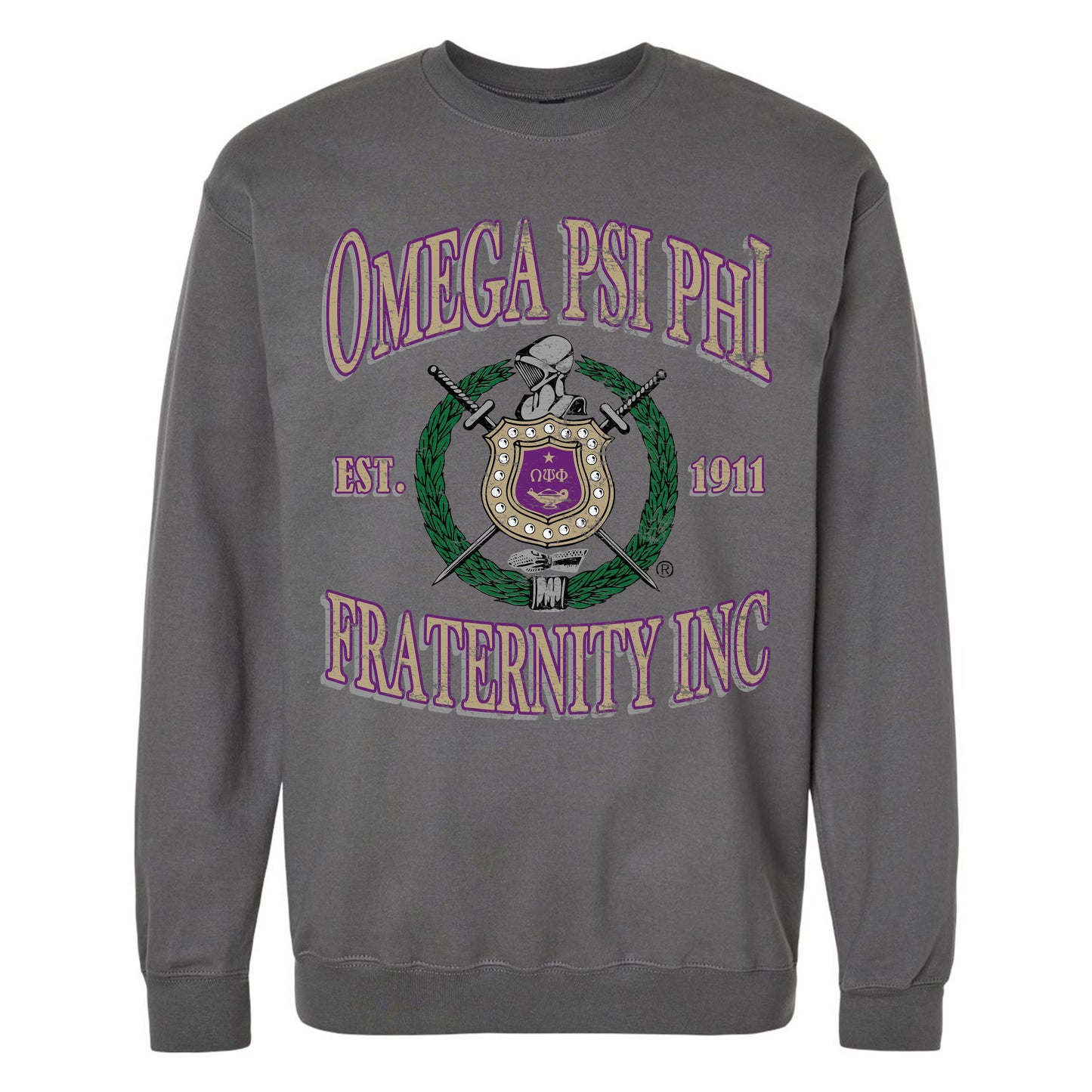 Omega Psi Phi Vintage Shield Sweatshirt