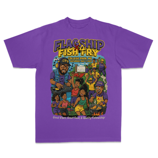 CHI D FISH FRY Purple Heavy Weight T